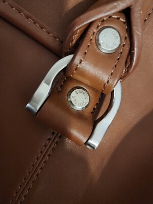 Cutter Buck HQ Brown Leather Duffle Tote Overnight Travel Carryon