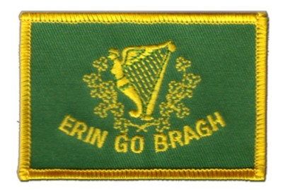 Irland Erin Go Bragh Aufnäher Flaggen Fahnen Patch Aufbügler 8x6cm