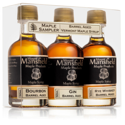 Mansfield Maple 3 pack Barrel Aged Vermont Maple Syrup Sampler Set