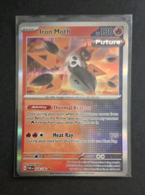 Iron Moth 028/182 Future Rare Holo Pokemon TCG Paradox Rift NM Near Mint