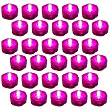 30 Pack Pink Submersible Waterproof Underwater Battery LED Tea Light Wedding