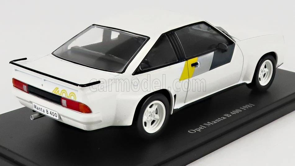 MODELLINO AUTO STATICO OPEL MANTA 400 RALLYE 1981 BIANCO MODELLISMO SCALA 1/24 - Immagine 2 di 4