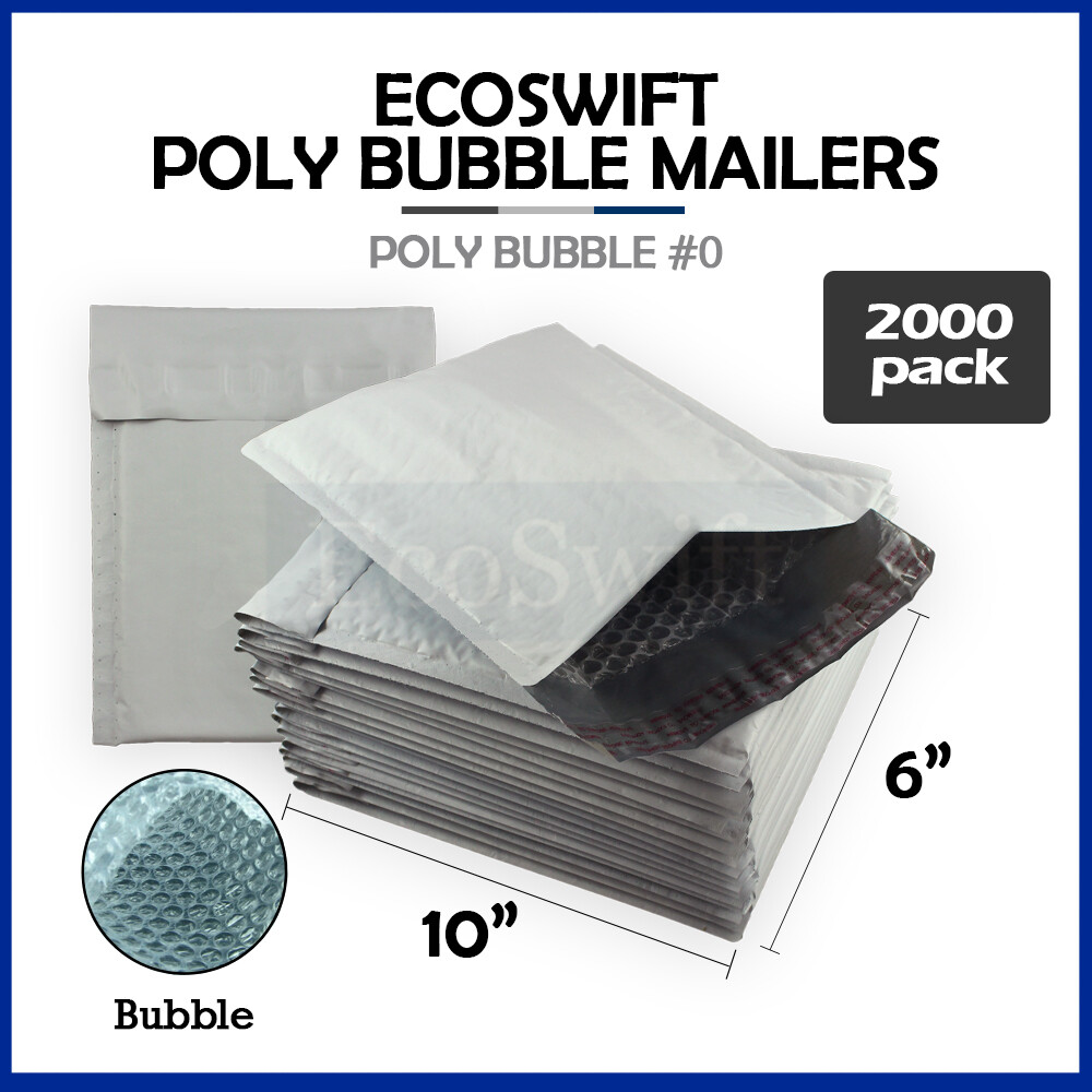 6x10 Bubble Mailers 250 #0 TUFF Poly Bubble Mailers 6x10 Inches - Foto 6
