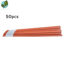 50 Pack Driveway Markers 48 In Snow Stakes With Reflective Tape For Clearly Mark