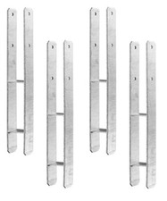 4 x Heunert H-Pfostenträger H-Anker Pfostenanker  inkl. Schraubenset 121 x 800 x