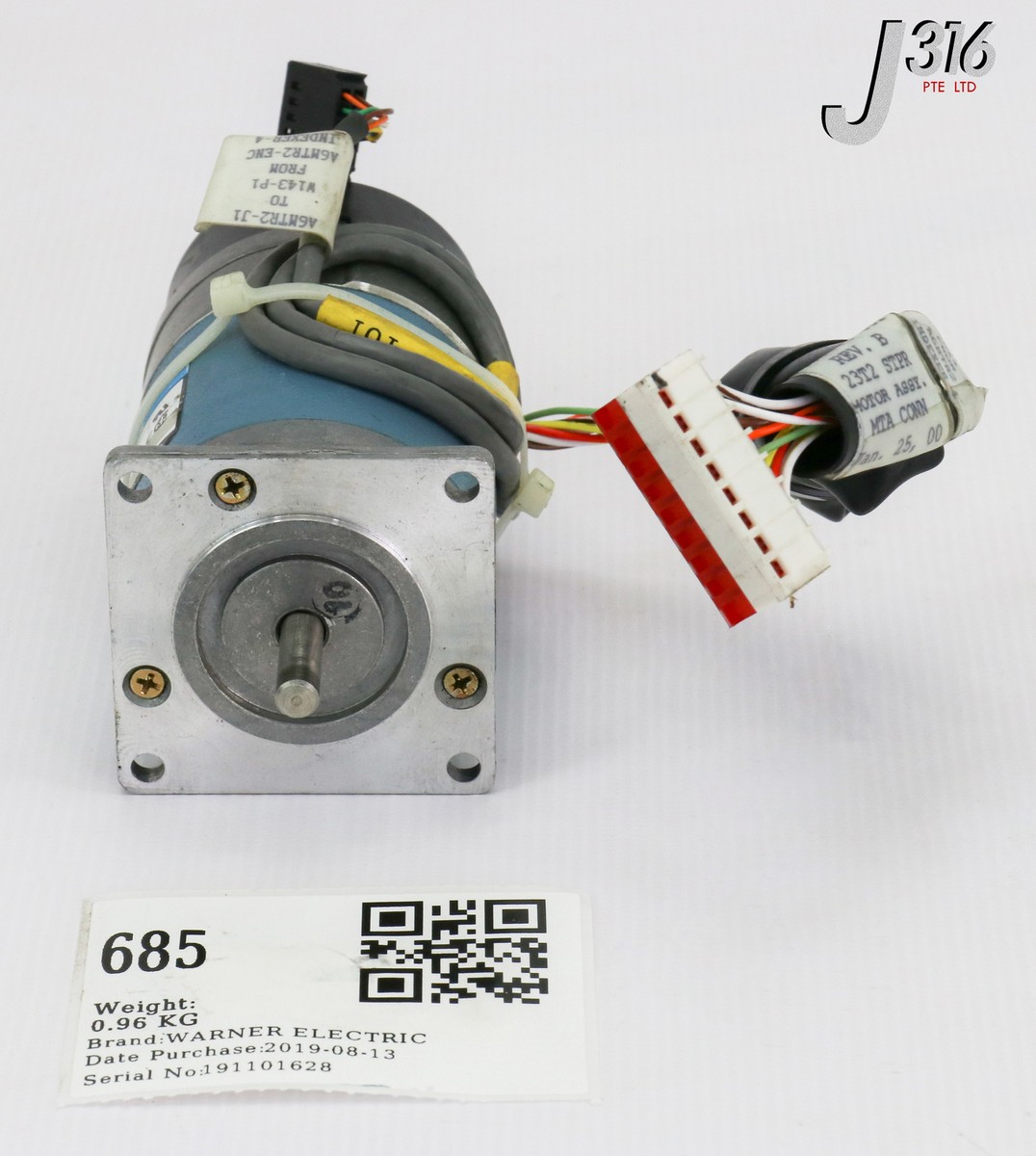 685 WARNER ELE SLO-SYN STEPPING MTR W/ RENCO ENCODER 1688402-001