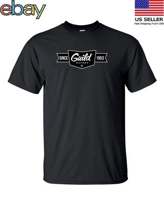 New Guild Guitars System Logo T-Shirt USA Sizez S - 5XL american Funny USA