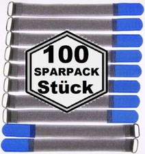 100 Hook and Loop cable ties with eyelet 200 x 20 mm blue FK cable ties Hook and Loop cable Hook and Loop