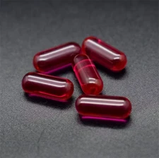 Top Lab-Created Red Ruby Cylindrical Shape AAAA+ Loose Gemstone 6x15mm1pcs