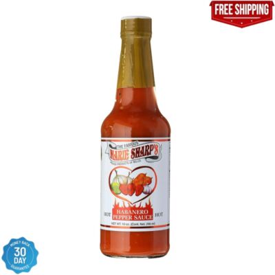 Marie Sharp's Original Hot Habanero Pepper Sauce, Gluten Free & Vegan, 10 oz