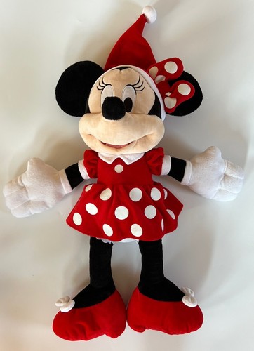 Mickey & Minnie Mouse Christmas W/ Santa Hat 24" Plush Exclusive 2015 Disney - Picture 7 of 11