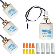 E26 E27 Ceramic Light Socket,  Medium Base Porcelain Lamp Holder, Ceramic Light