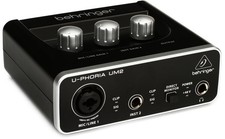 Behringer U-phoria Um2 Usb 2x2 Audio Interface Um-2 Xenyx Mic Preamp