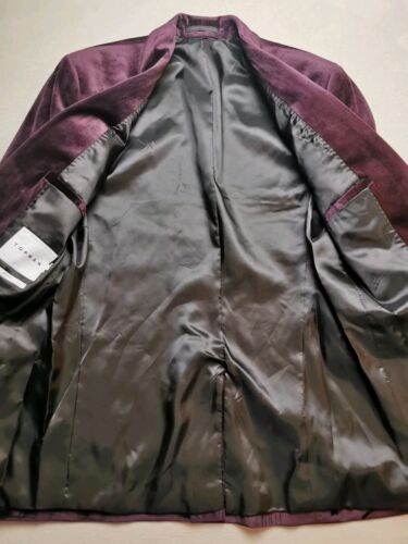 TOPMAN Men UK 36R Shawl Collar Skinny Burgundy Tuxedo Jacket Single Breasted NEW - Picture 11 of 19