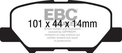 DPX2171 Ebc Ultimax Rear Brake Pad Set Fits Mazda Mitsubishi Peugeot