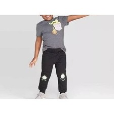 Cat  Jack Baby Boy Outfit 12M Gray Monster Shirt Jogger 2 Piece Halloween Set