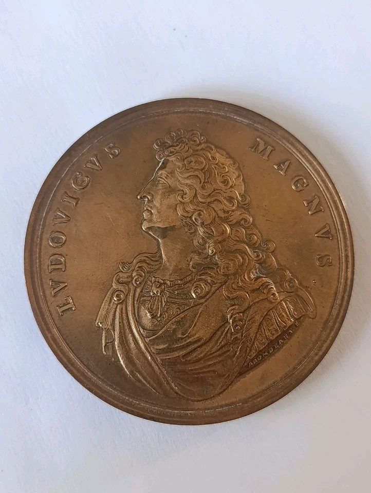 Médaille Bronze Louis XIV Canal des Deux Mers Sète Garonne 38,4 g - 41 mm - Photo 2/4