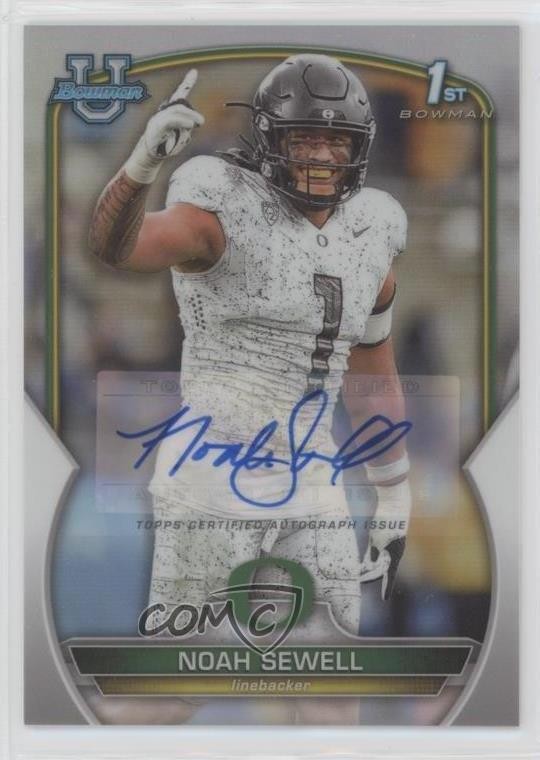 2022 Bowman U Chrome Prospect Refractor 383/499 Noah Sewell #57 Auto 0b12