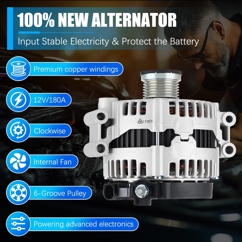 Alternator For BMW 128i 328i 328i xDrive 2008 2009 2010 2011 2012 2013 ABO0391` Foto 3 de 4