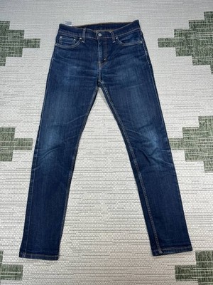 Levis 512 Slim Taper Jeans Mens 30 Blue Denim Cotton Mid Rise Whiskered 29x30