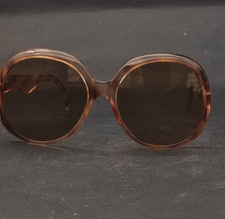 Vintage Oversized Round Sunglasses Brown Tortoiseshell Retro 70s