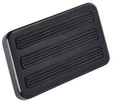 Jegs Universal Billet Brake Pedal Pad Black Aluminum Jegs Universal Billet Brake Pedal Pad Black Aluminum