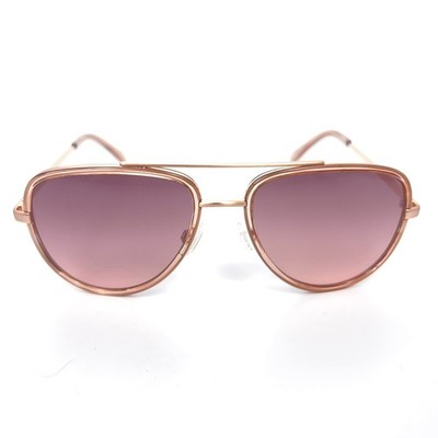 Quay Australia Rose Gold Aviator Sunglasses with Rose-Tinted Lenses HIGH KEY TWIST Metal Aviator Sunglasses – QUAY main image 2