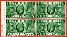 SG. 453a. NcomB5. ½d Complete booklet pane of 4. Cylinder 35. MOUNTED MI B59892