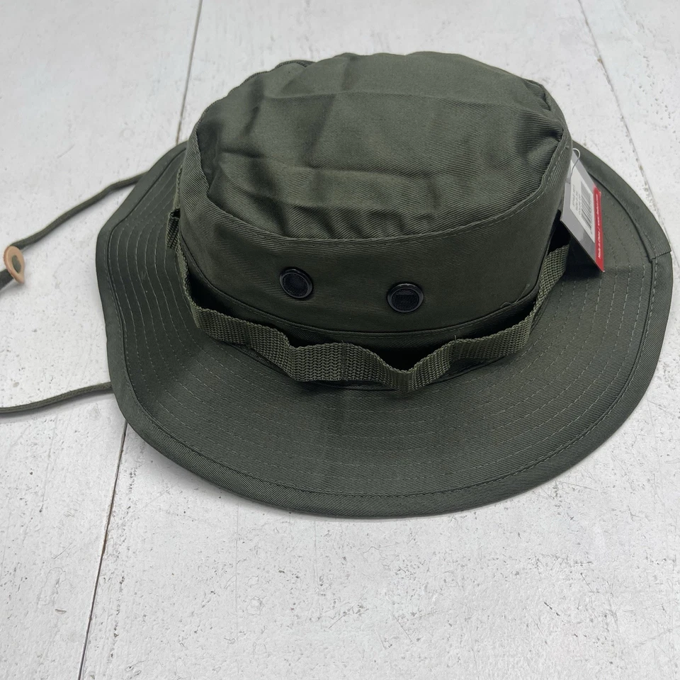 Chapéu militar Rothco verde oliva drab leve Boonie adulto tamanho 6 3/4 novo  - Imagem 3 de 4