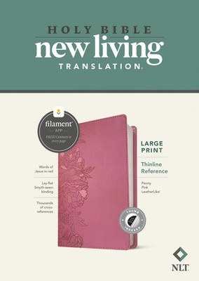 NLT Großdruck Thinline Referenz Bibel, Filament, Pfingstrose