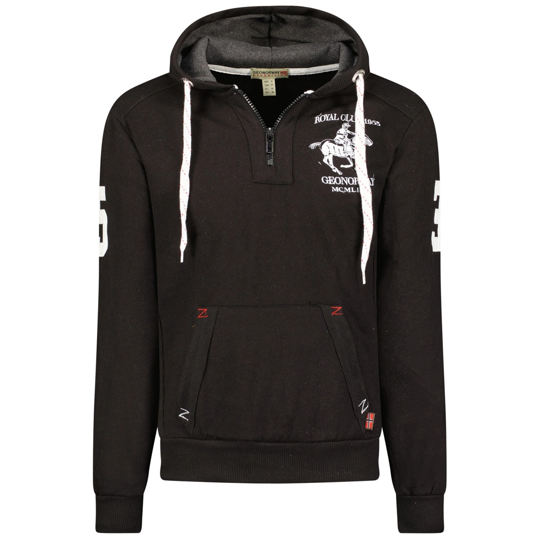 Geographical Norway FOLTON EO MEN 100 Herren Kapuzenpullover WW4783H/GNO-Black