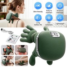 Rechargeable Neck Shoulder Massager 3 Speed Heated EMS Vibration Deep Relaxation