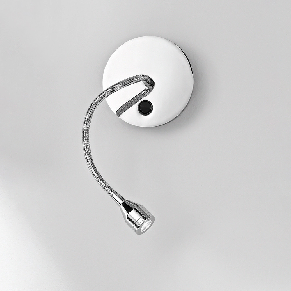 Lampada Parete Spy Cromo Lucido LED | Design Moderno Metallo