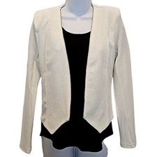 Michel Fashion Strappy Back Open Blazer Size Small New White Stretch Party
