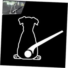 Cute Dog Car Rear Windshield Wiper Decal, Waterproof Funny Cat 1 PC White Dog
