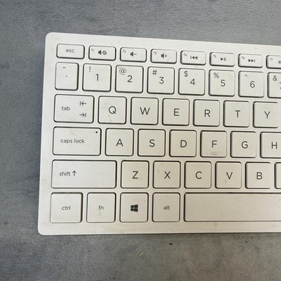 HP Wireless Keyboard White Full-Size Numeric Keypad P/N 928511-001