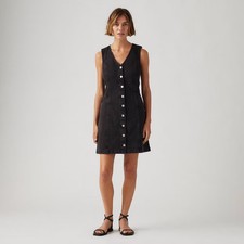 Levi's Women's Vianna Vest Dress Sleeveless Cotton Side Pockets