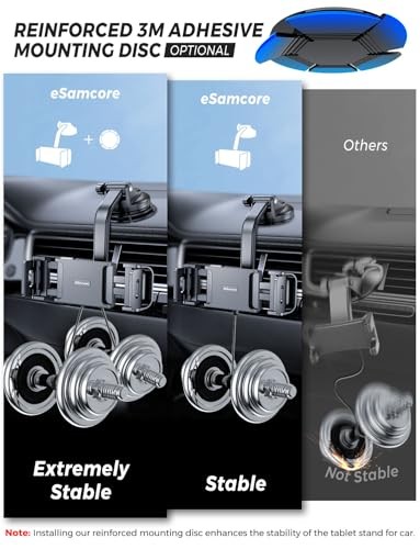 Tablet Holder for Car Dashboard, Windshield Mount Holder for iPad & Foldable - Afbeelding 7 van 7