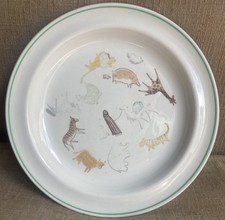 Vintage Arabia Plate Child's Noah Animals Design Finland 7.75 Diameter 8-66