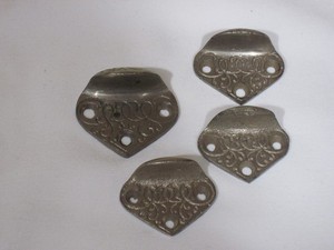 Lot of 4 Antique Ornate Metal Window Lifts Sash Pulls 1 Large 3 Smaller