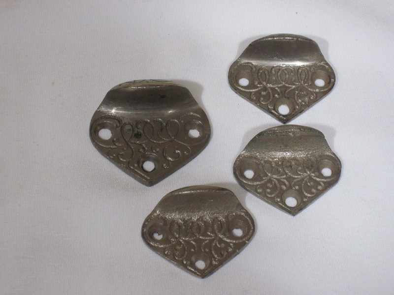 Lot of 4 Antique Ornate Metal Window Lifts Sash Pulls 1 Large 3 Smaller
