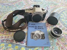 Canon EOS Elan II Camera Latch Door BROKEN Parts or Repair Only Strap Manual