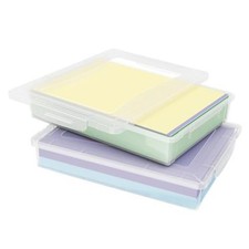Pack Paper Organizer Storage, 3x3 cm/1x9 Multi-Purpose Plastic File 2 Clear