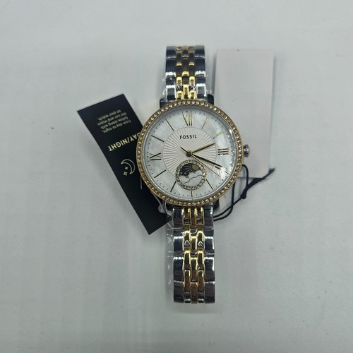Fossil - Women's Jacqueline Quartz Stainless Steel Watch, Silver/Gold