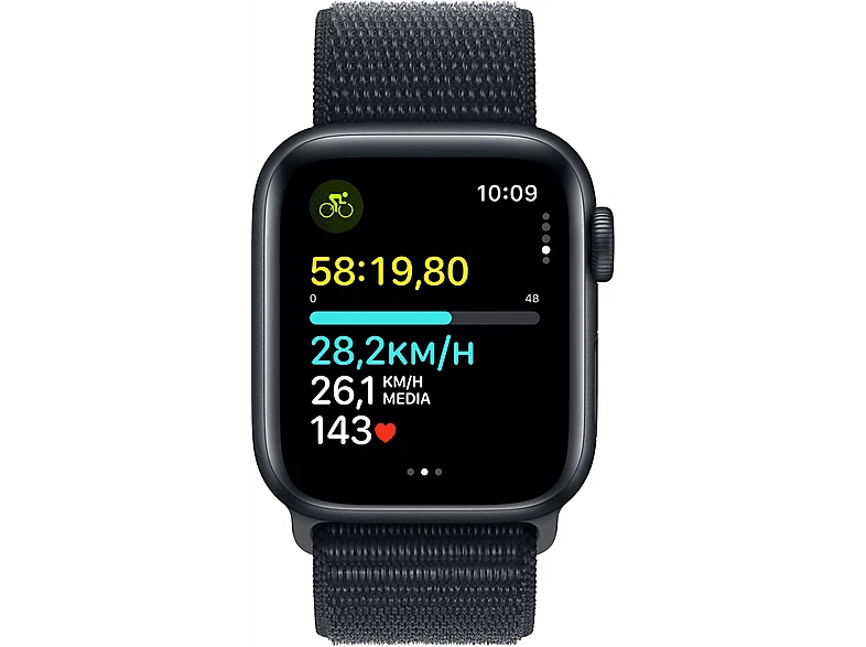 Apple Watch SE (2023), GPS, 40 mm, Caja de aluminio medianoche, Vidrio delantero - Imagen 4 de 4