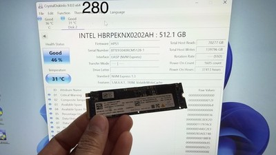 Intel Optane Memory H10  512GB M2 2280 PCIe NVMe HBRPEKNX0202AH