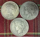 LOT Of 3. 1925 Silver Peace Dollars