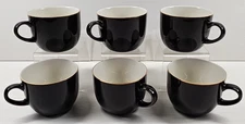 6) Mikasa Cappuccino Cups Set Vintage Transition Brown Coffee Drinking Retro Lot