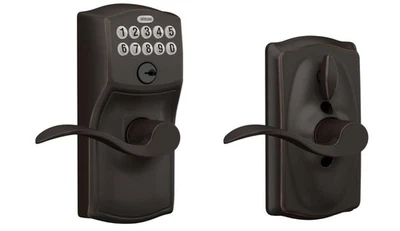 SCHLAGE FE595 CAM 716 ACC Plymouth Commercial Electronic Keypad Lock Aged Bronz