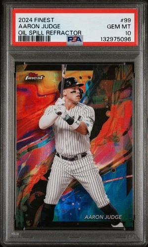 2024 Topps Finest Common Aaron Judge Oil Spill #99 PSA 10 GEM MINT SSP CASE HIT